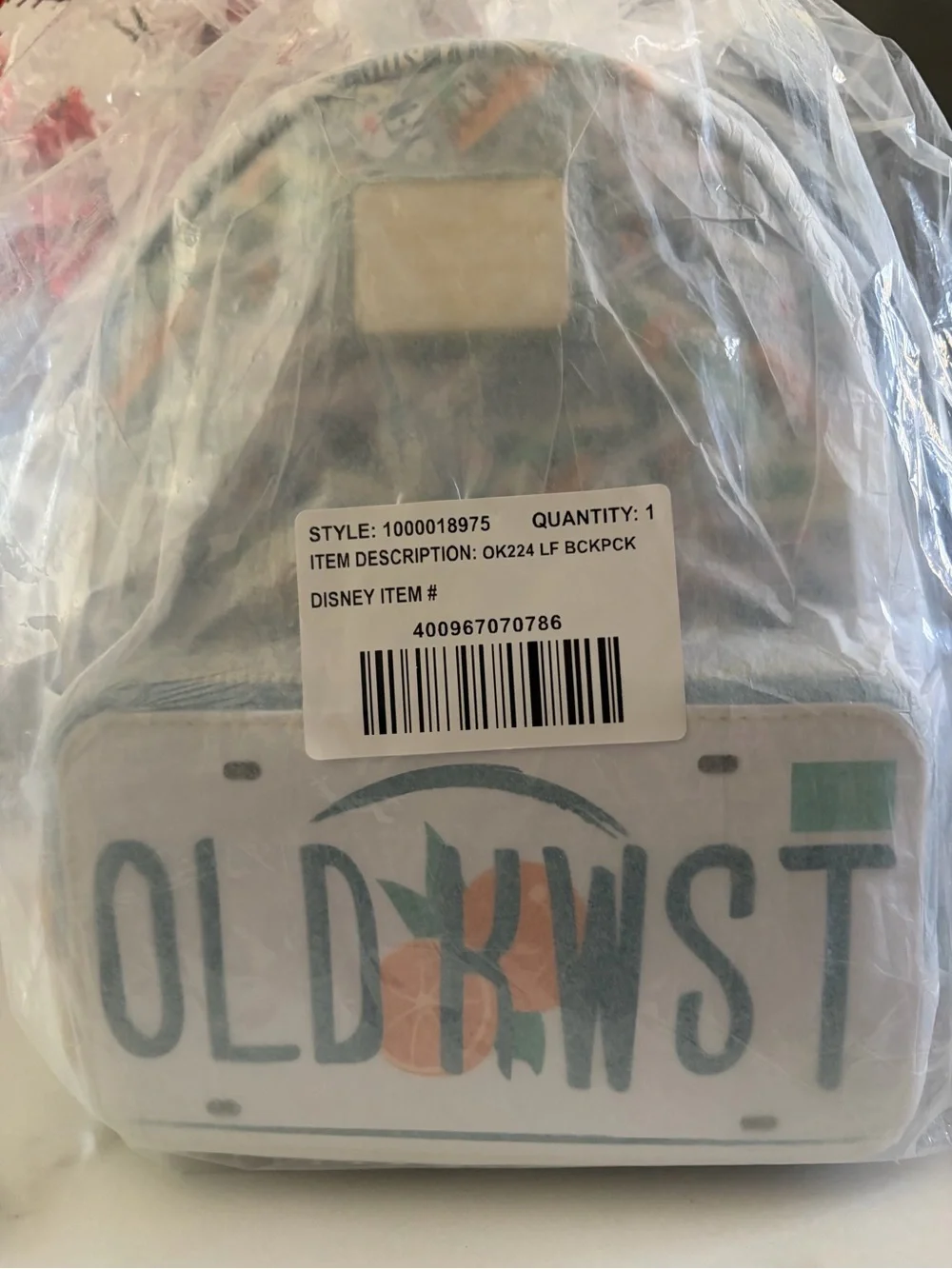 NWT Loungefly Disney Parks Old Key West Mini Backpack License Plates